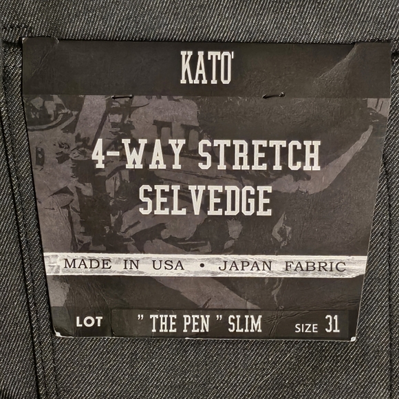 NWT Hiroshi Kato "The Pen" 4-Way Selvedge Denim Jeans - Slim-Fit - Size 31x32 - Picture 10 of 13
